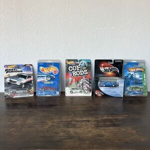 Hot Wheels Diecast Car Mix lot of 5 Fast And Furious Cop Rods Vintage